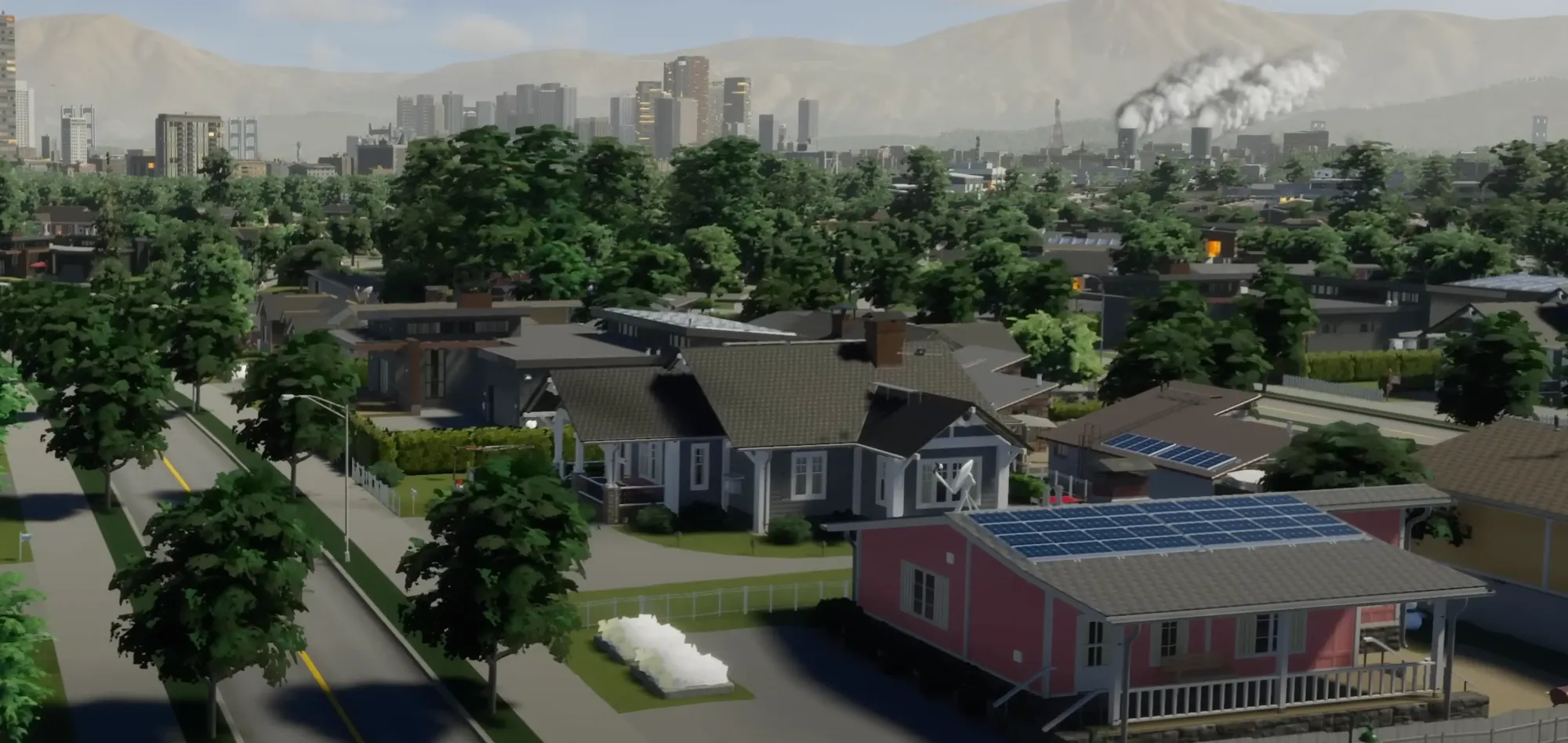Home solar is visible in the developer diary video